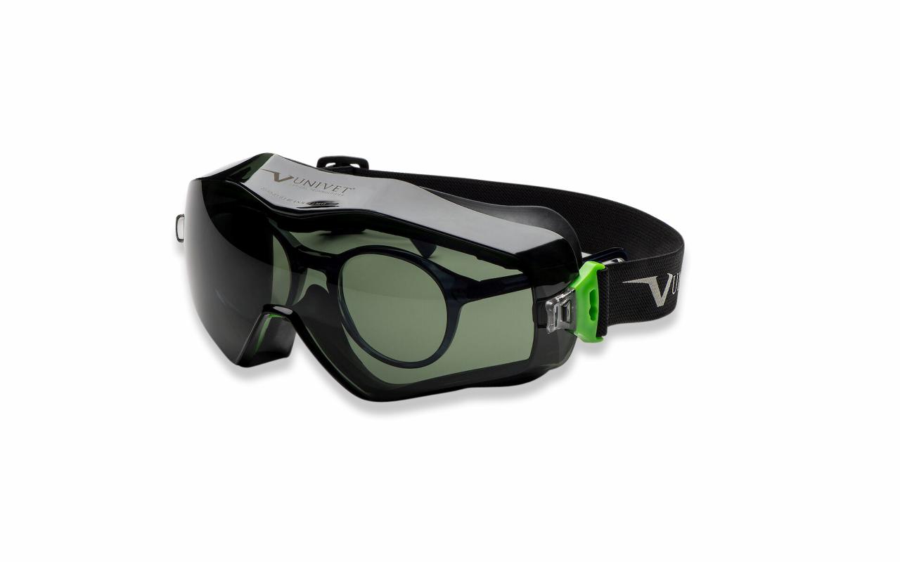 Goggle UNIVET 6X3, mørkt glas